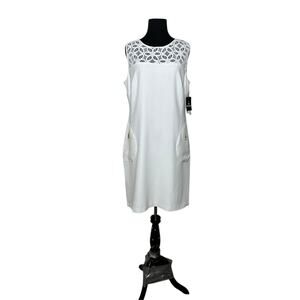 Studio One off white sleeveless sheath dress size 12